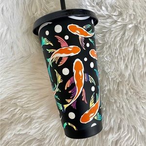 24 Ounce Koi Fish Themed Cold Cup Tumbler